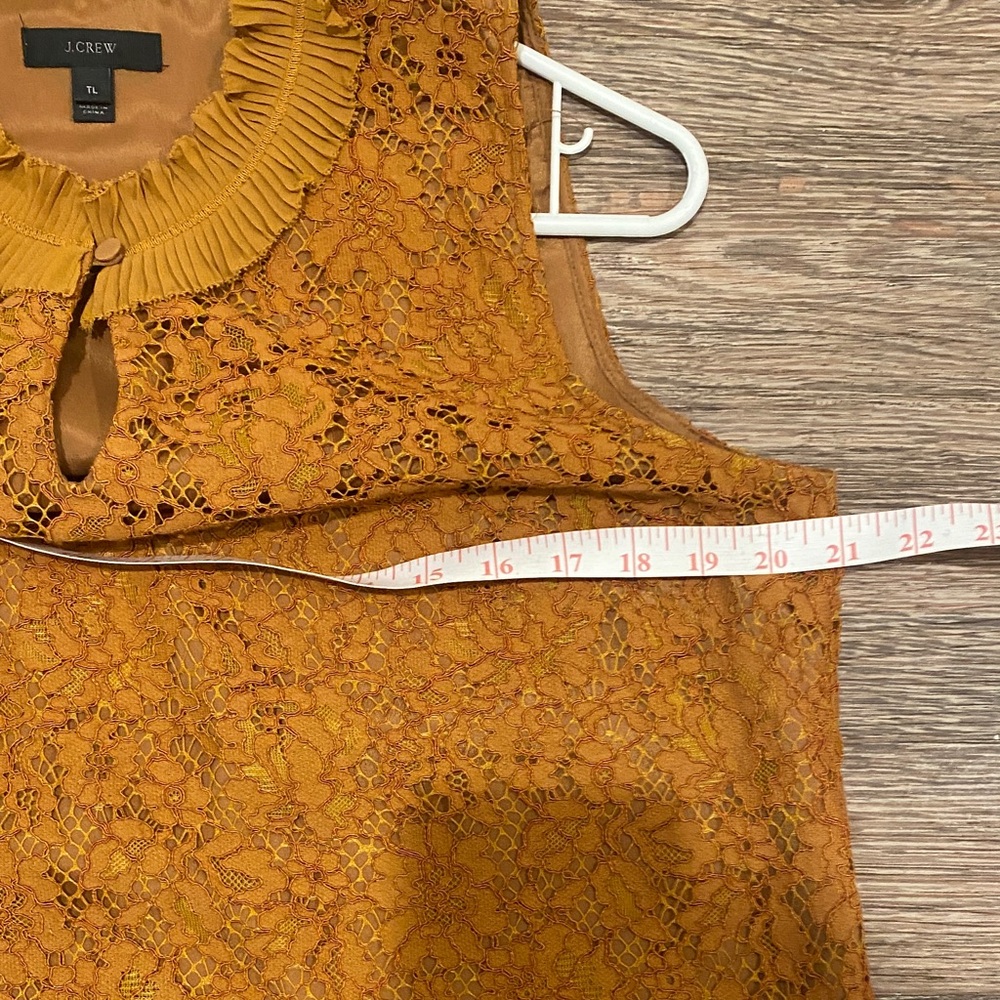 J. Crew Rust Lace Sleeveless Top - Picture 7 of 10